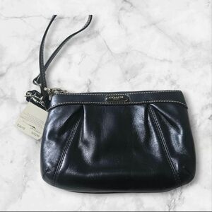 Coach Black Leather Wristlet